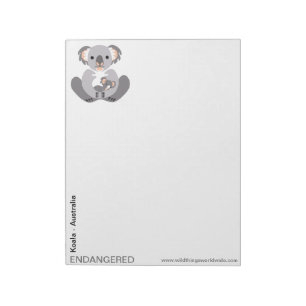  Cuddly KOALA -Animal lover -Australia-Marsupial  Notepad