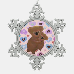 Cuddly Koala Bears Snowflake Ornament