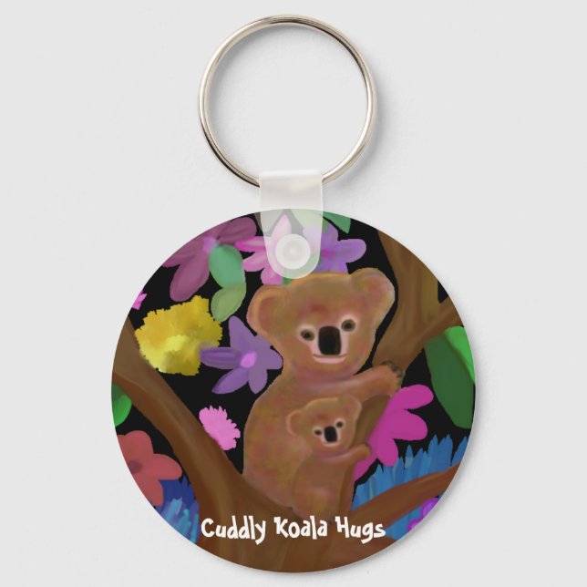 Cuddly Koala Hugs Keychains (Front)