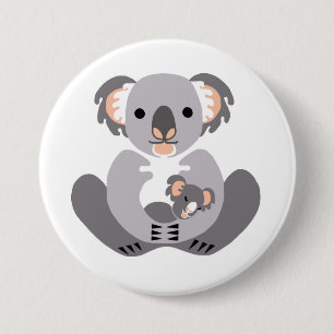 Cuddly Koala- Marsupial - Aussie wildlife - 7.5 Cm Round Badge