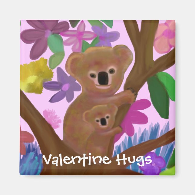 Cuddly Koalas Valentine Magnet (Front)