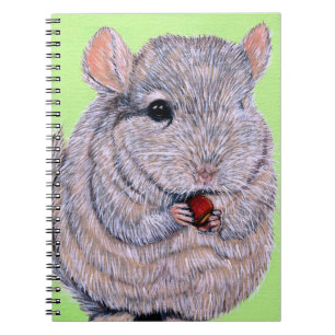 Cuddly Nibbling Chinchilla Painting Notebook