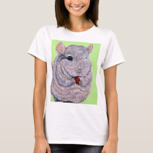 Cuddly Nibbling Chinchilla Painting T-Shirt