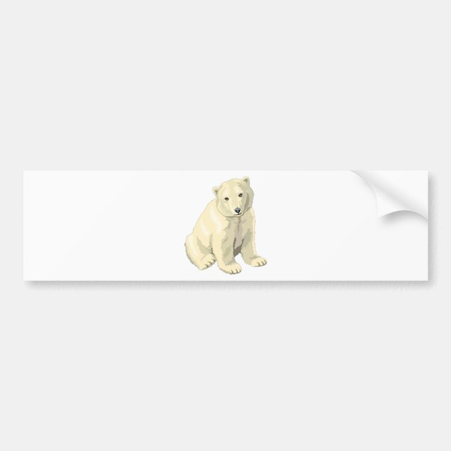 Cuddly  Polar Bear Bumper Sticker (Front)