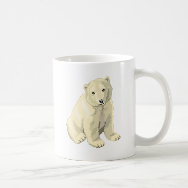 Cuddly  Polar Bear Coffee Mug (Right)