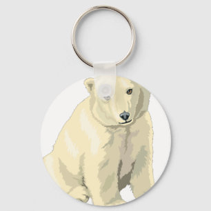 Cuddly  Polar Bear Key Ring