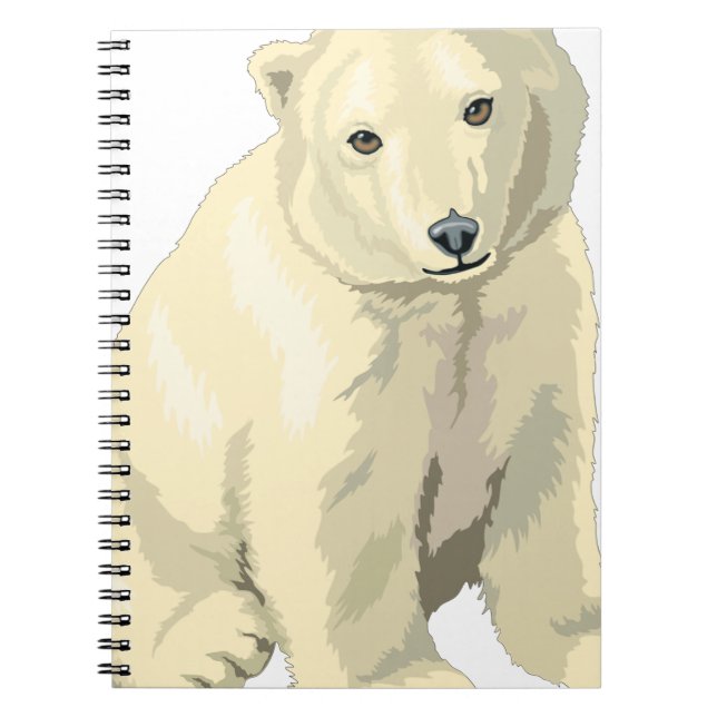 Cuddly  Polar Bear Notebook (Front)