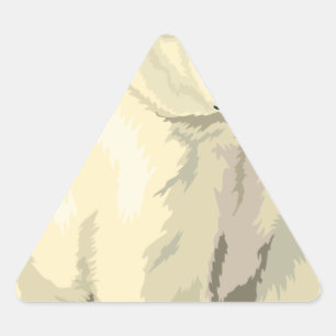 Cuddly  Polar Bear Triangle Sticker