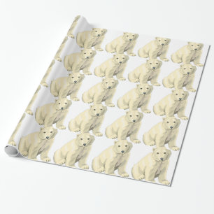 Cuddly Polar Bear Wrapping Paper