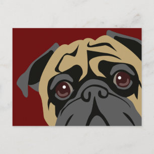 Cuddly Pug Postcard