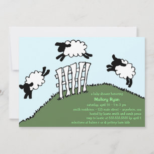 Cuddly Sheep Baby Shower Invitation