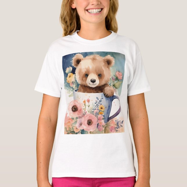 Cuddly Teddy Bear Mug Tee (Front)