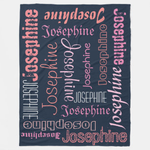 Cuddly Warm fleece Personalised Name Blanket