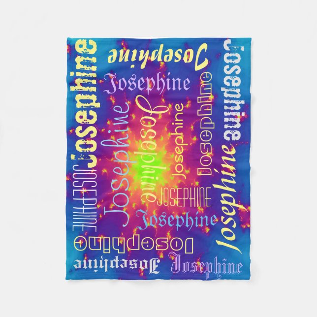 Cuddly Warm fleece Personalised Name Blanket (Front)