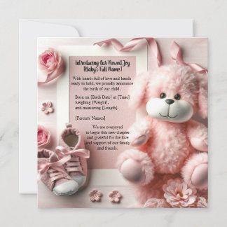 Cuddly Welcome Invitation