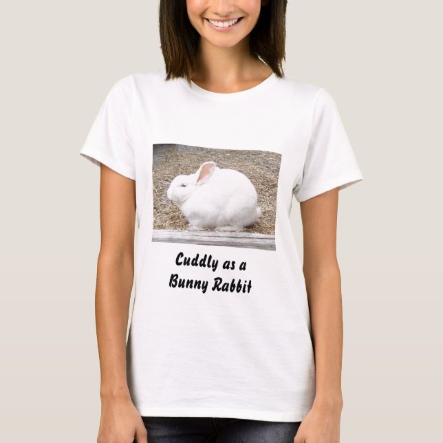 Cuddly White Bunny T-Shirt (Front)