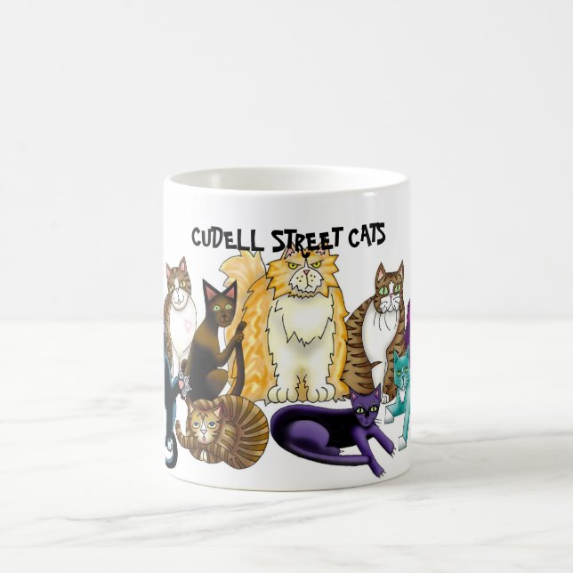 CUDELL STREET CATS COFFEE MUG (Center)