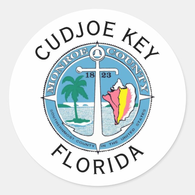 Cudjoe Key - Florida Keys Classic Round Sticker (Front)