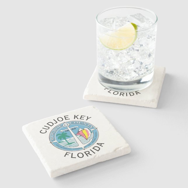 Cudjoe Key - Florida Keys Stone Coaster (Side)