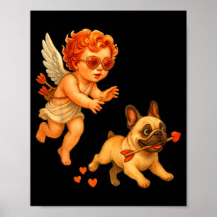Cuds Chasing French Bulldog Valentine Day Owner Do Poster