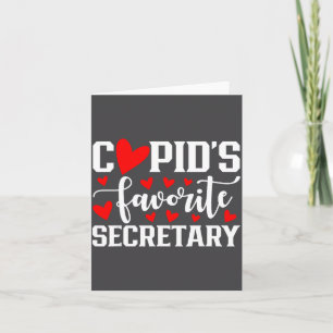 Cud's Favorite Secretary Cute Heart Valentine's Da Card