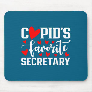 Cud's Favorite Secretary Cute Heart Valentine's Da Mouse Mat