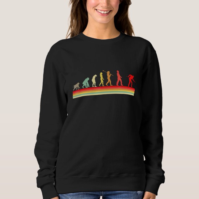 Cue Ball Evolution Billiard Player Sport   Snooker Sweatshirt (Front)