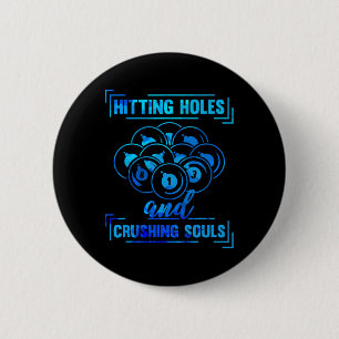 Cue Funny Billiards Pool Player Funny 6 Cm Round Badge