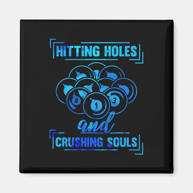 Cue Funny Billiards Pool Player Funny  Magnet (Front)