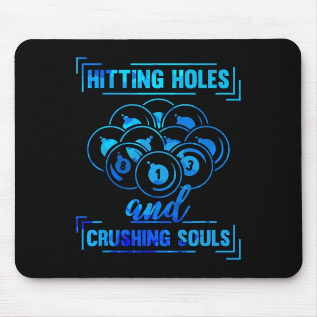 Cue Funny Billiards Pool Player Funny  Mouse Mat (Front)