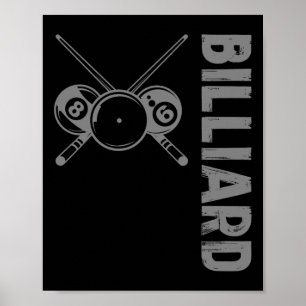 Cue Sports Clic Billiards Poster