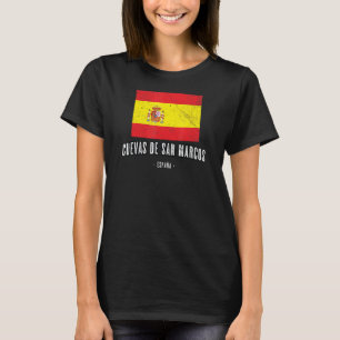 Cuevas De San Marcos Spain Es Flag City Bandera T-Shirt