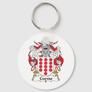 Cuevas Family Crest Key Ring