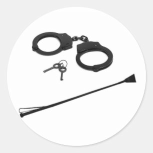 CUFFS AND CROP CLASSIC ROUND STICKER