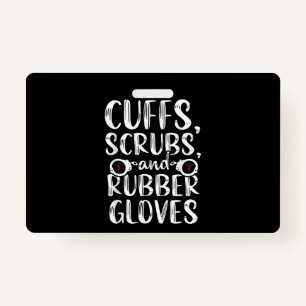 Cuffs Correctional Nurse RN Prison Nursing Medical ID Badge