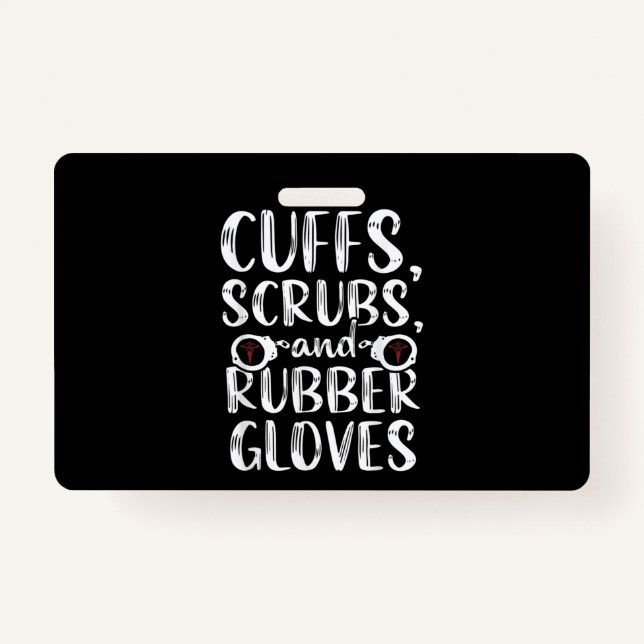 Cuffs Correctional Nurse RN Prison Nursing Medical ID Badge (Front)