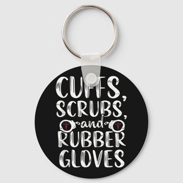 Cuffs Correctional Nurse RN Prison Nursing Medical Key Ring (Front)
