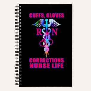 Cuffs Gloves Corrections Nurse Life Correctional N Notebook