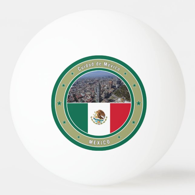 Cuidad de Mexico Ping Pong Ball (Front)