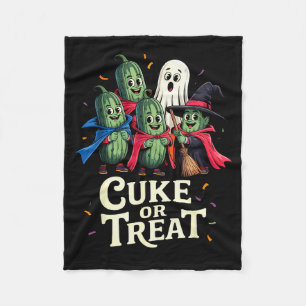 Cuke Or Treat – Funny Halloween Cuber Costume Fleece Blanket