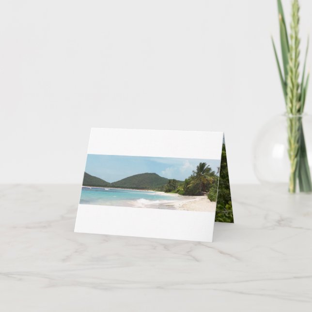 Culebra's Flamenco Beach Puerto Rico Card (Front)