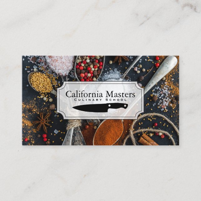 Culinary Arts | Chef | Spoons of Spices Business Card (Front)