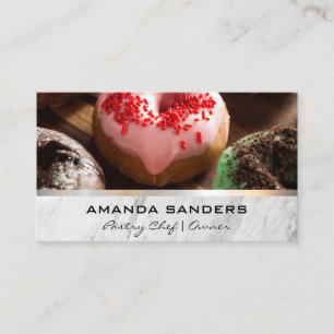 Culinary Arts Doughnuts Background Business Card