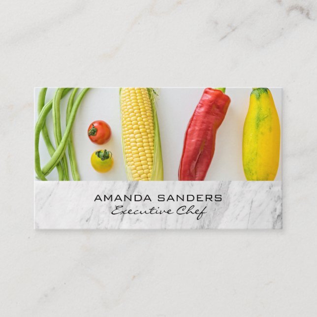 Culinary Arts | Greens Produce | Farmers Market Business Card (Front)