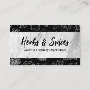 Culinary Arts   Spices Herbs Illustrations Business Card