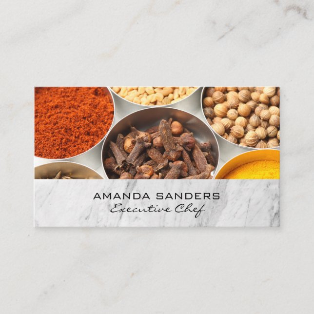 Culinary Arts | Spices in Tin Can Business Card (Front)