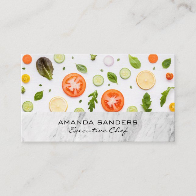 Culinary Arts | Vegetables Business Card (Front)