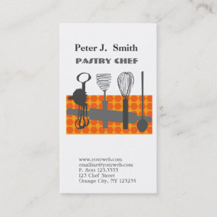 Culinary  Baking Kitchen Utensils for Cook Chef Business Card