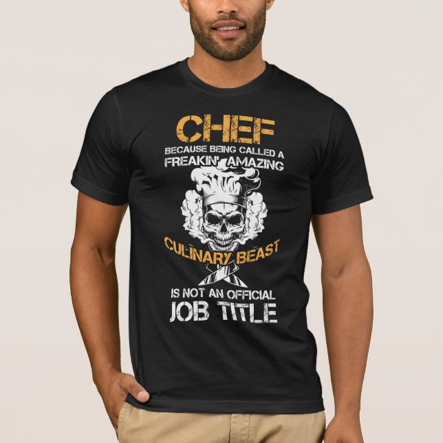 Culinary Beast Funny Kitchen Chef Cuisine Cook T-Shirt (Front)