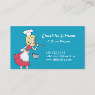 Culinary Blogger Food Critic Business Card